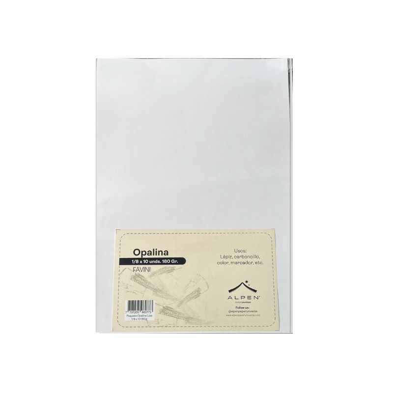 Cartulina opalina x10, disponible al mejor precio aquí en Papeleria El Mayorista.