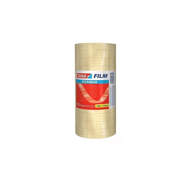 Cinta Tesa transparente 12mm x 20mts / Pqte x 12 und