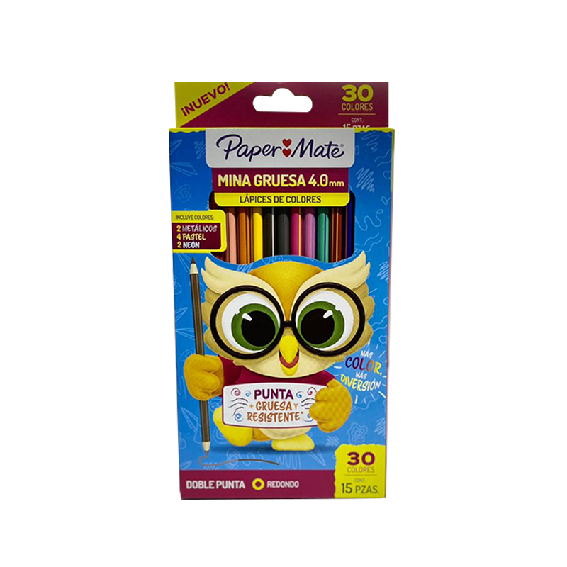 Compra colores doble punta x30 Paper Mate con tonos vibrantes y trazos finos y gruesos. Ideales para estudio, arte y manualidades. Envíos en Cali y toda Colombia.