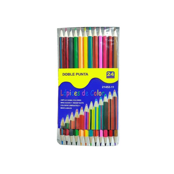 Colores económicos x12 lápices bicolor