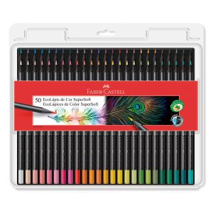 Colores Faber Castell x50 ecológicos: calidad, suavidad y sostenibilidad en cada trazo.