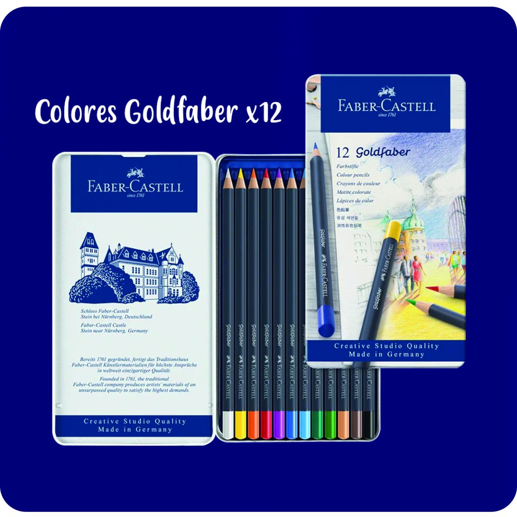 colores goldfaber x12 faber castell, disponibles en papelería el mayorista Cali.