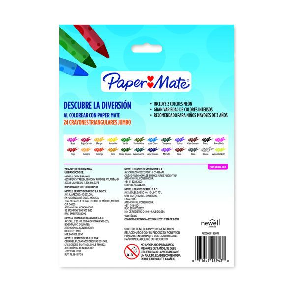 Crayones Paper Mate Jumbo x24 - Imagen 2