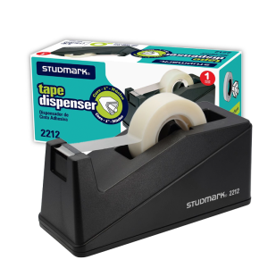 Dispensador de cinta mediano studmark 2212, disponible al mejor precio en papelería el mayorista, cali.