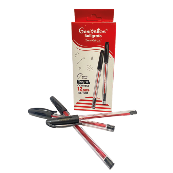 Lapiceros semigel Geniosito  Caja x12 und