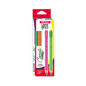 lapiz triangular jumbo offiesco oe 160, disponible al mejor precio aquí en Papelería El Mayorista, Cali.