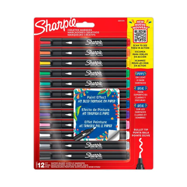 Nuevos Marcadores Acrílicos Sharpie Creative Markers x12