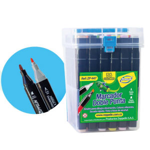 Marcadores doble punta x36 zeppelin, disponibles al mejor precio en papeleria el mayorista cali.