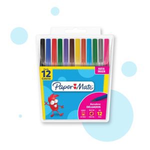 Plumones Paper Mate delgados x12