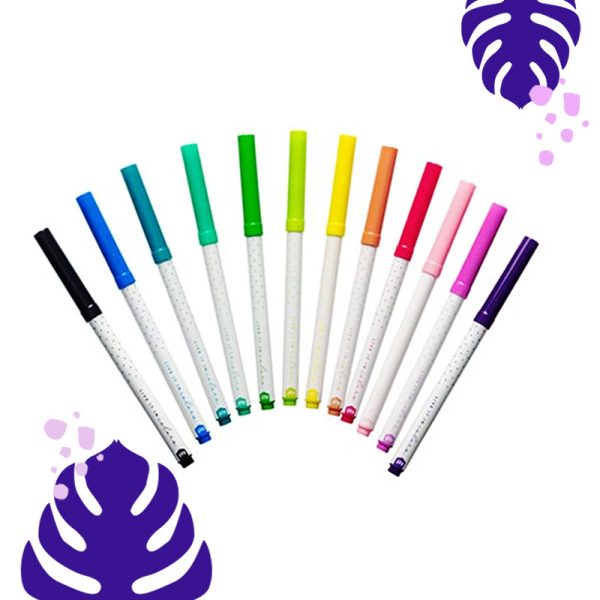 Plumones Lindos Kiut Lavables x12. Disponibles en Papeleria en Cali.