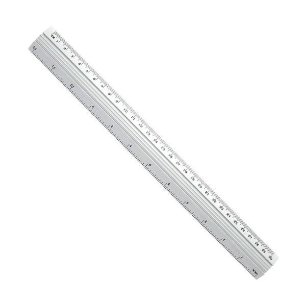 Regla metálica económica 30 cm