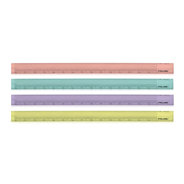 regla triangular pequeña milan, disponible al mejor precio en papeleria el mayorista, cali.