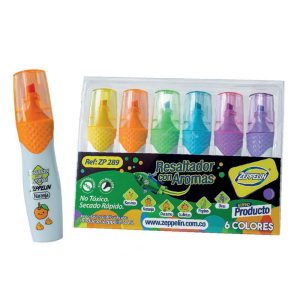 resaltadores con aroma x6 zeppelin, disponibles al mejor precio aqui en papeleria el mayorista, Cali.