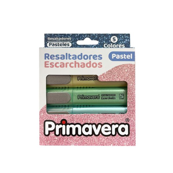Resaltadores Escarchados paquete x 5 Primavera