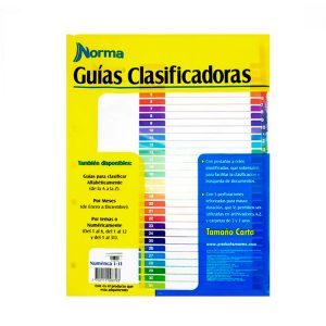 guias separadoras norma, papeleria el mayorista cali.