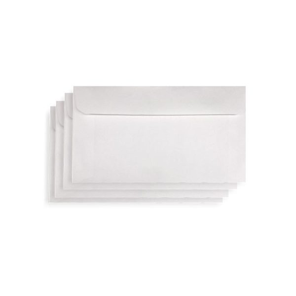 Sobre blanco Bond rectangular 16x8,8 cm/ x100 und