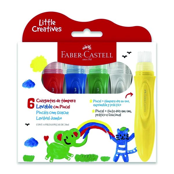 Témperas Chisguetes x6 Faber Castell