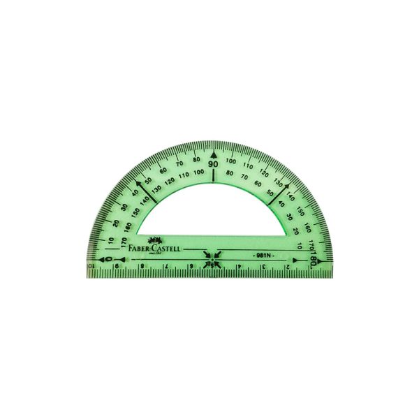 Transportador 180° #10 Faber Castell